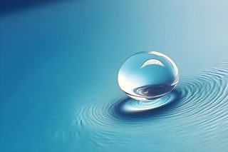 青色大气水滴露珠背景