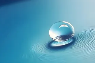 青色大气水滴露珠背景