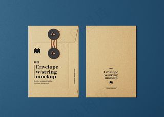 简约牛皮纸档案袋样机模板