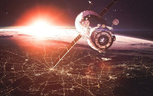 宇宙中的卫星科技精美素材
