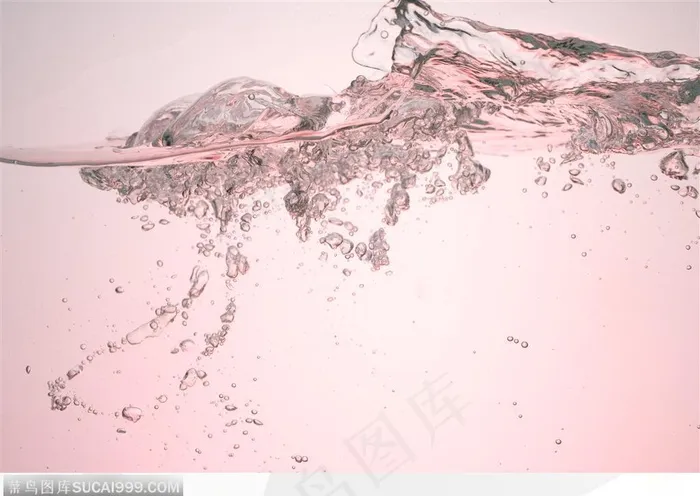 清纯水韵-紫色水面中的气泡