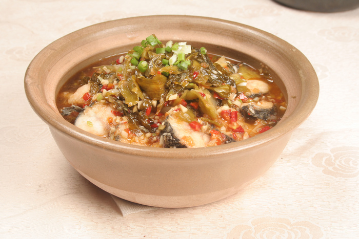 32酸菜黑鱼煲-张生粥记