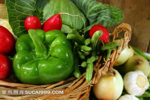 菜篮子里的多种蔬菜图片