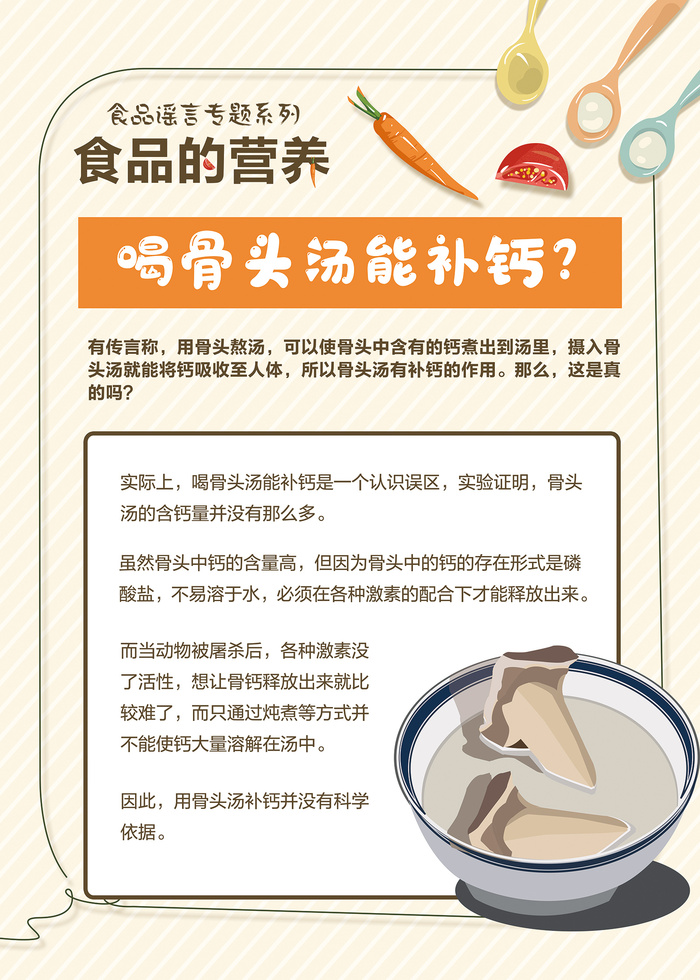 食品的营养科学辟谣知识海报