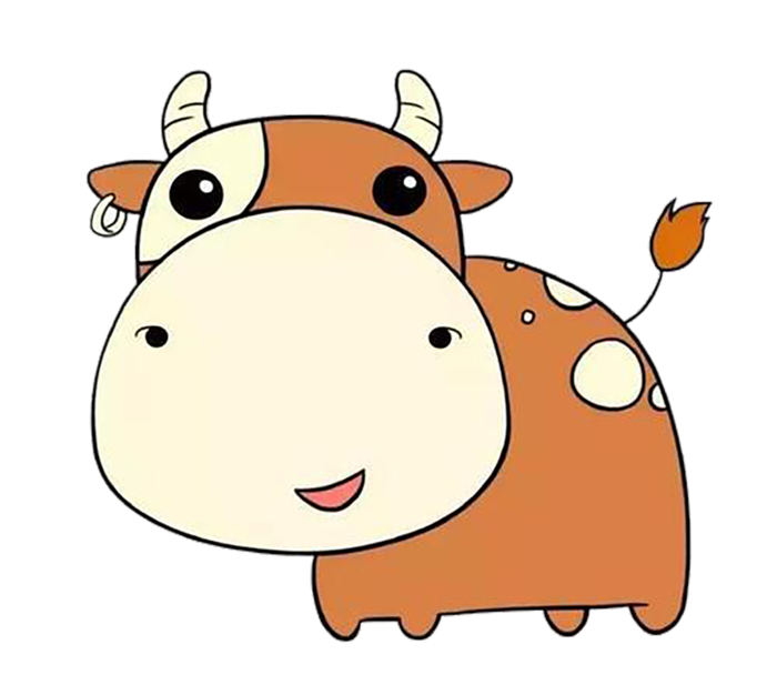 卡通小牛可爱