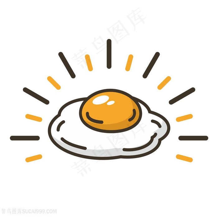 矢量煎蛋素材