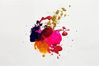 泼洒颜料背景图