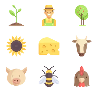 现代农业素材图标