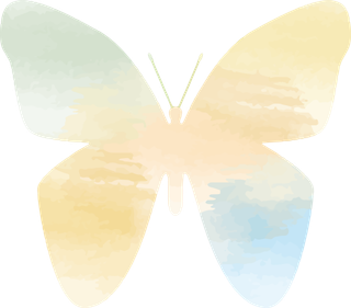 卡通动画动画蝴蝶免扣PNG手绘插画图片素材 (111)