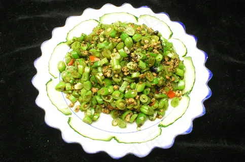 0484榄菜肉沫四季豆 0484榄菜肉沫四季豆