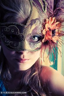 化妆舞会美女图片