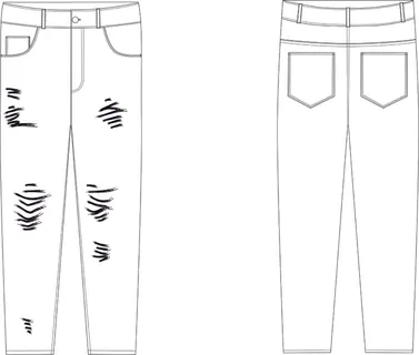 破洞牛仔裤 男装 基本款