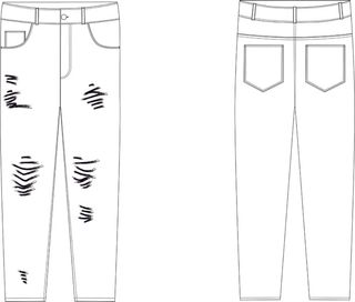 破洞牛仔裤 男装 基本款