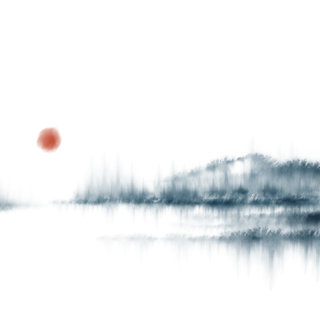 清明元素古风中式清明节山水画中国风