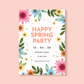 春季派对海报