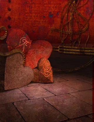 红色桃心背景图片