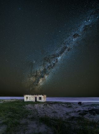 黑色星空摄影素材