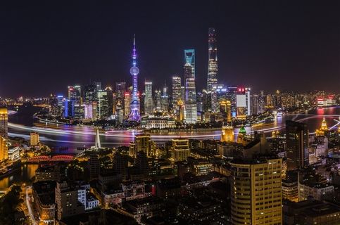 上海外滩夜高清素材