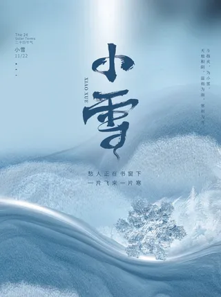 小雪 传统节气海报