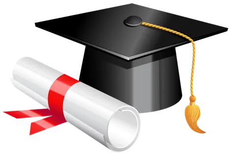 博士帽毕业证卡通简笔少儿兴趣班