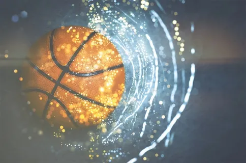 正在打篮球扣篮的运动健将高清图片