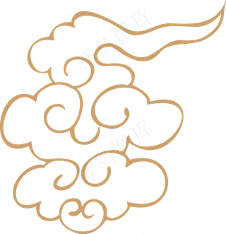 中式传统祥云中国风古典水纹吉祥图案免抠