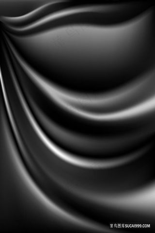 黑色渐变丝滑布料背景
