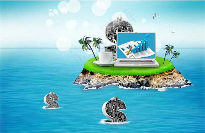 金融岛图片素材