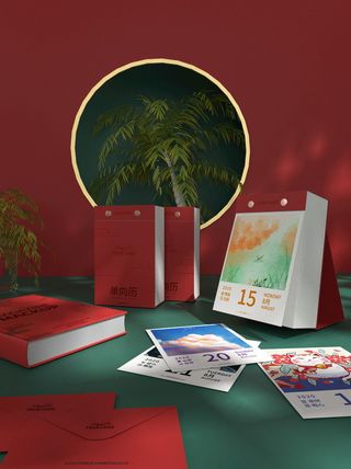 中国风国潮新春春节包装样机模板