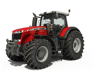 现代农业红色拖拉机