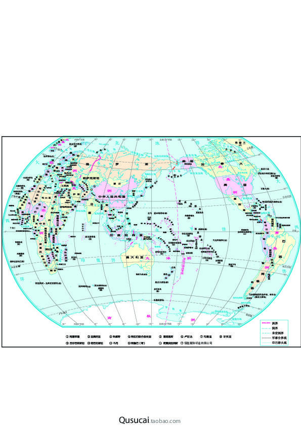 新版世界地图矢量世界地图电子版CDR高清印刷AI素材模板