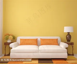 靠墙放着的沙发家具家居摄影高清图片