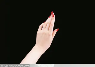 人物手势元素-俏丽的女人手势特写