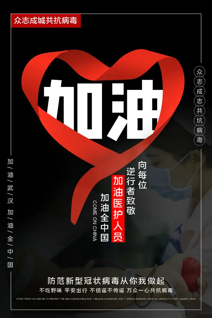 武汉防疫海报之三九psd模版下载