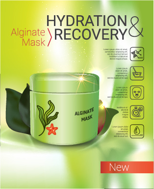 化妆品使用说明书彩妆科幻底图