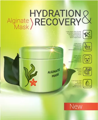 化妆品使用说明书彩妆科幻底图