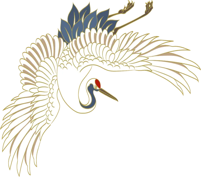 中国风古典中式国潮风手绘飞鹤图案仙鹤装饰素材PNG免抠插画元素