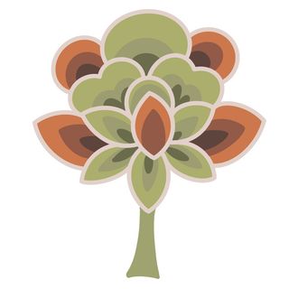 复古中国风国潮敦煌花纹花草插画手绘装饰小元素PSD素材