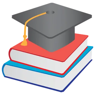 书本博士帽卡通少儿兴趣班