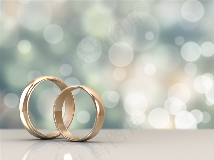 美丽的钻石结婚戒指图