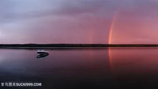 夕阳海面美景风景图片
