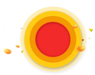 颜色圆形环橘色黄色科技kv主视觉素材