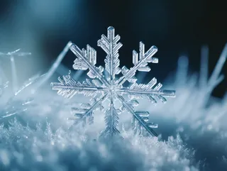 雪花白雪冰摄影图 