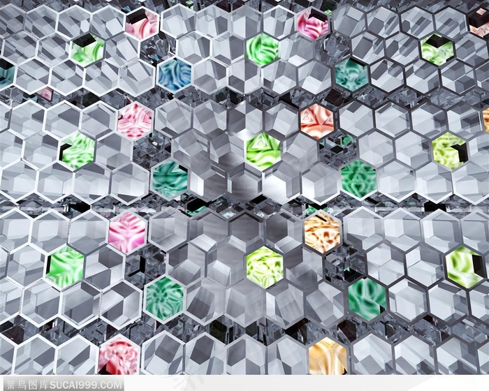 医学基因数码图-蜂窝巢形格子