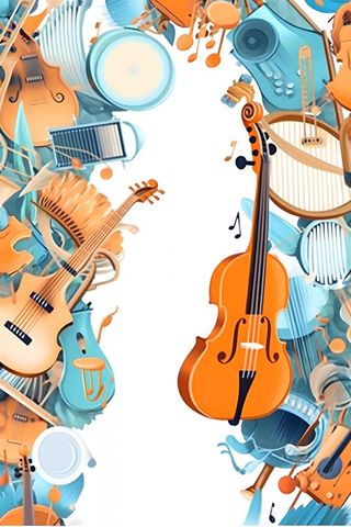 音乐乐器吉他钢琴背景