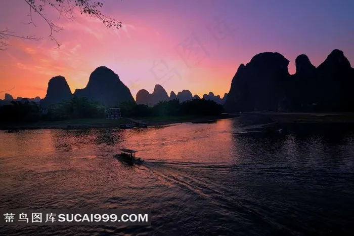广西桂林阳朔晚景摄影