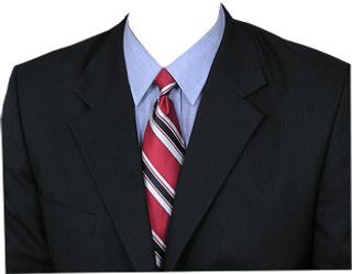 红色条纹领带半身正装正面