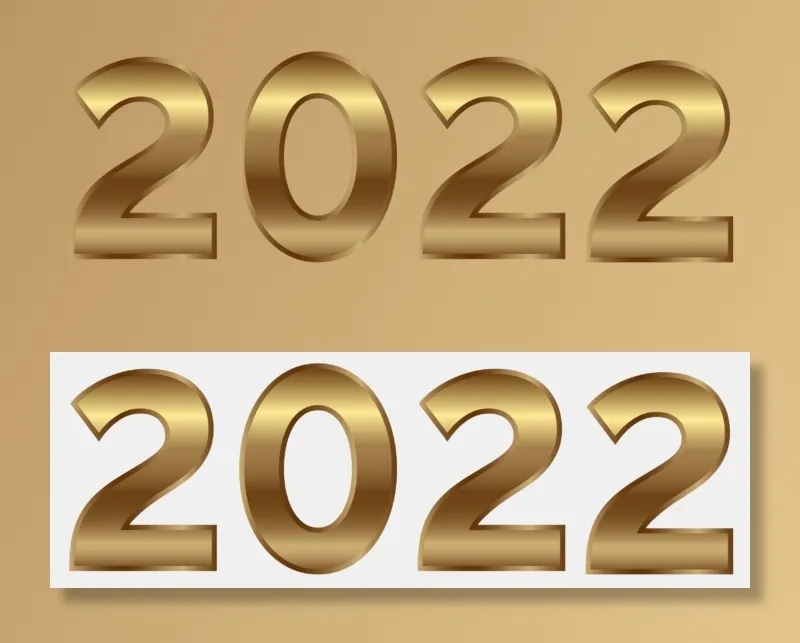 设计2022数字装饰新年