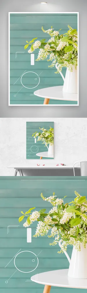 简约鲜花图片背景模板