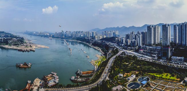 巴南、航拍、江边